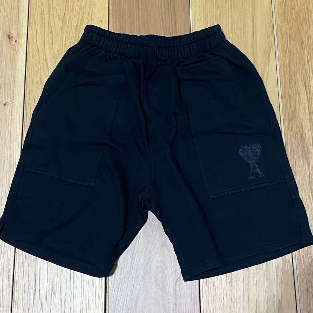 ami Alexandre Mattiussi Track Short Heart Embroidered Logo Ami De Coeur Men Sz L